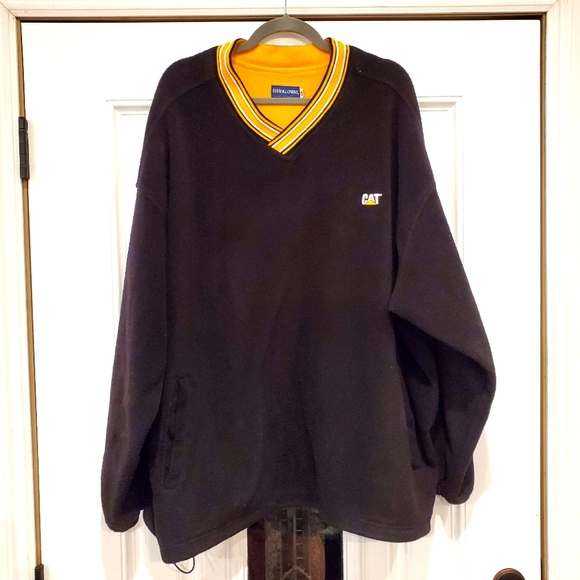 men's v neck fleece jumper